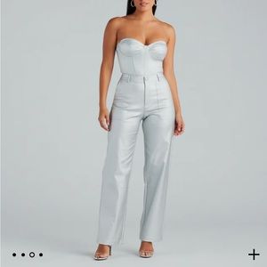 Windsor metallic bustier